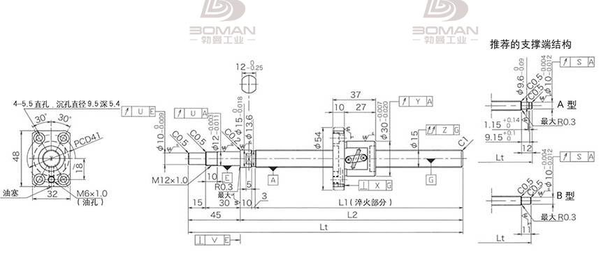 KURODA GP1502DS-BAPR-0600B-C3F 黑田微型丝杆