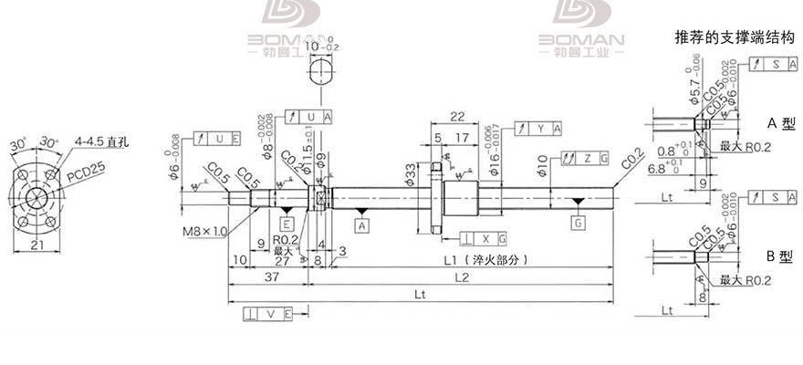 KURODA DP1002JS-HDNR-0220B-C3F 黑田精工的滚珠丝杠怎么拆