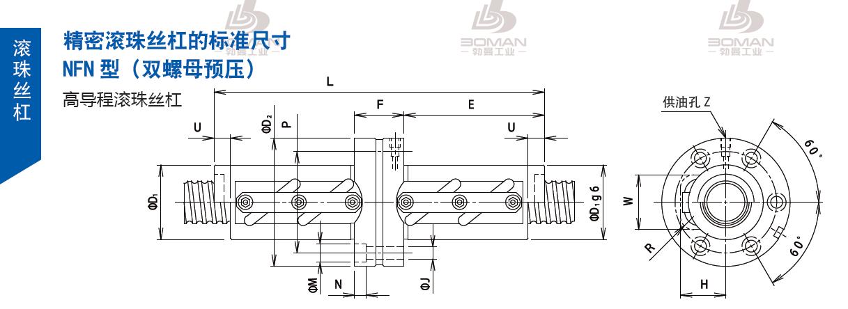 TSUBAKI 20NFNJ12 tsubaki数控滚珠丝杆型号